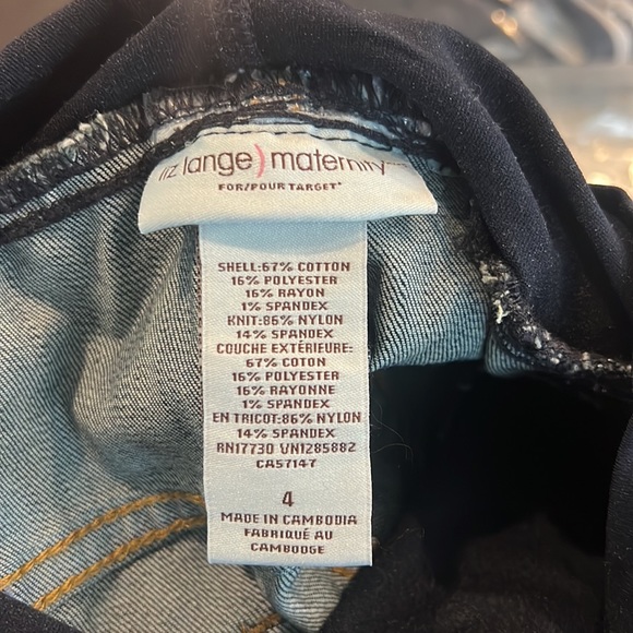 Liz Lange Maternity jeans (4) pockets in front and back, rolled up hem, - Picture 3 of 3